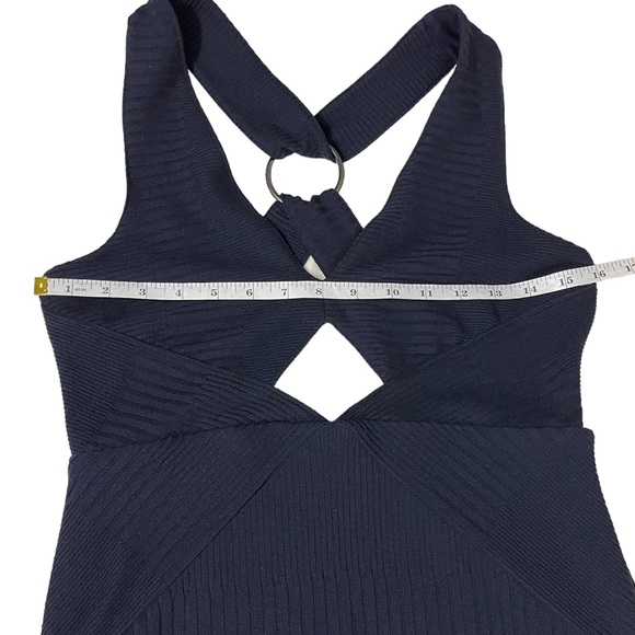 Free People All the Right Angles Bandage Midi Dress in Navy Size Medium - Picture 7 of 11